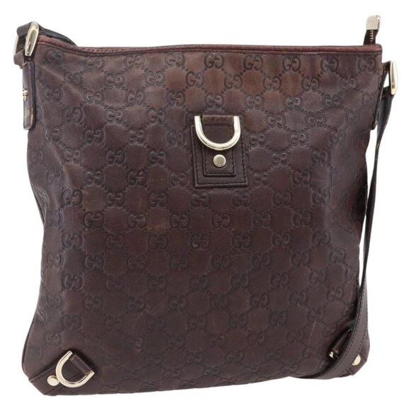 Gucci Handbags - GUCCI Guccissima Abbey GG Canvas Bag Leather Bordeaux Gold 131326 Auth ep11342